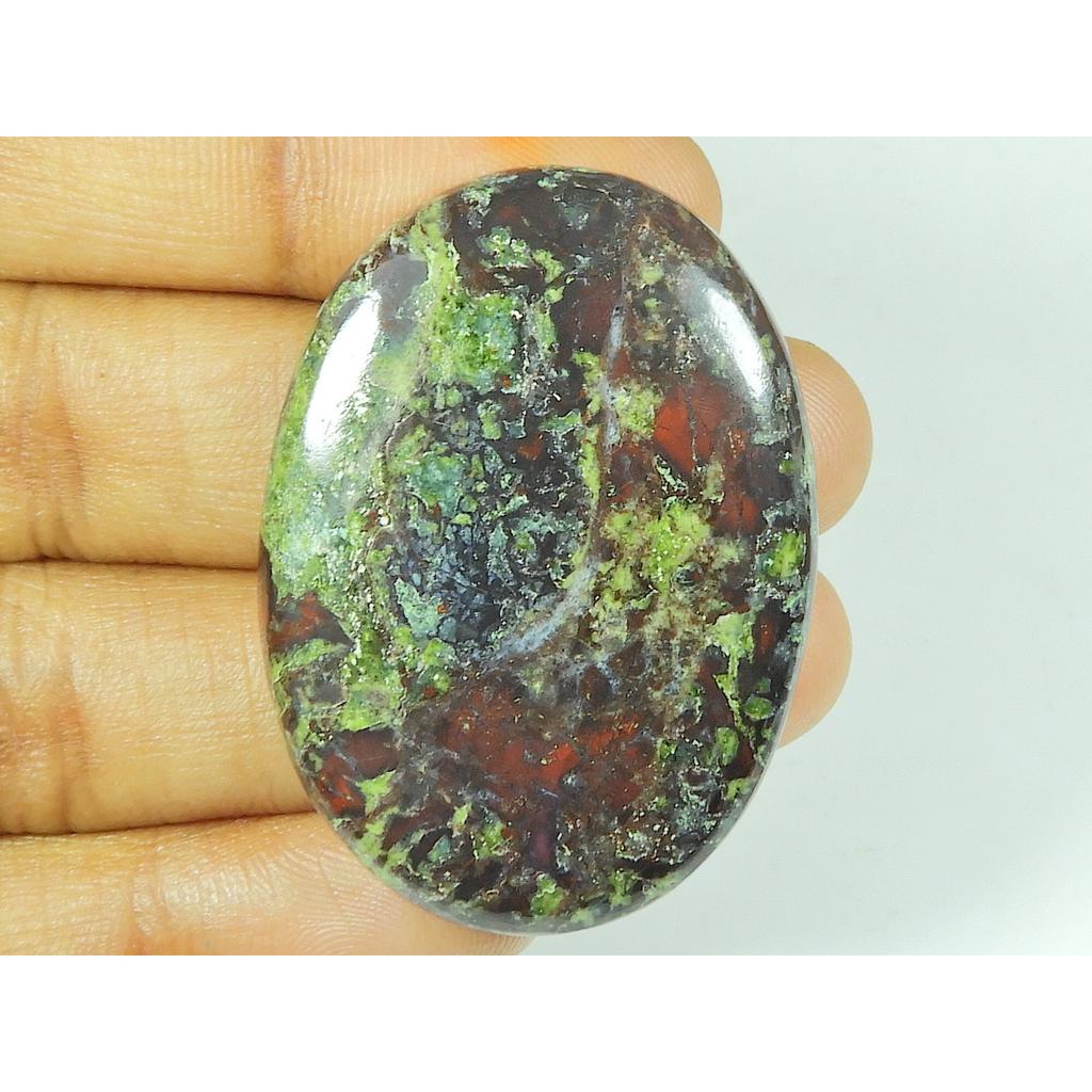 28X40X05 MM Natural Dragon Jasper Oval Shape Cabochon Loose Gemstone 65Cts. SY-463