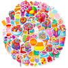 50 Waterproof Colorful Candy Lollipop Dessert Stickers - Personalized DIY Decoration Decals