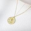 S925 Sterling Silver Portrait Relief Queen Coin Necklace for Women, European and American Ins Personality Trendy Retro Versatile Collarbone Chain