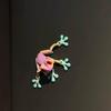 New  Cute Gradient Colored Frog Fridge Magnets Cartoon Cute Mini Action Figures Kitchen Fun Decorations Car Pendant