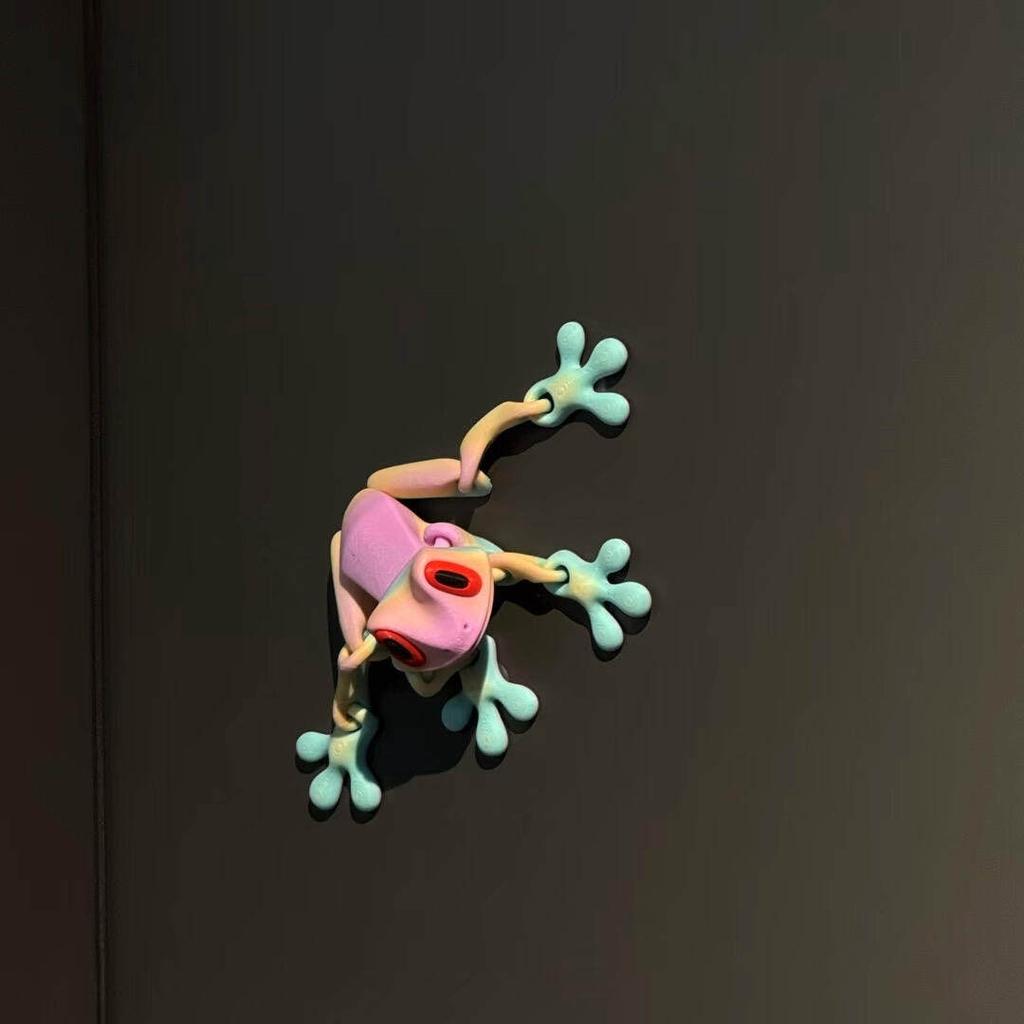 New Cute Gradient Colored Frog Fridge Magnets Cartoon Cute Mini Action Figures Kitchen Fun Decorations Car Pendant