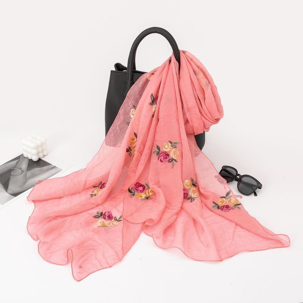 Ethnic Style Scarf for Women Fashion Yunnan Travel Outfit Summer Embroidery Embroidery Exterior