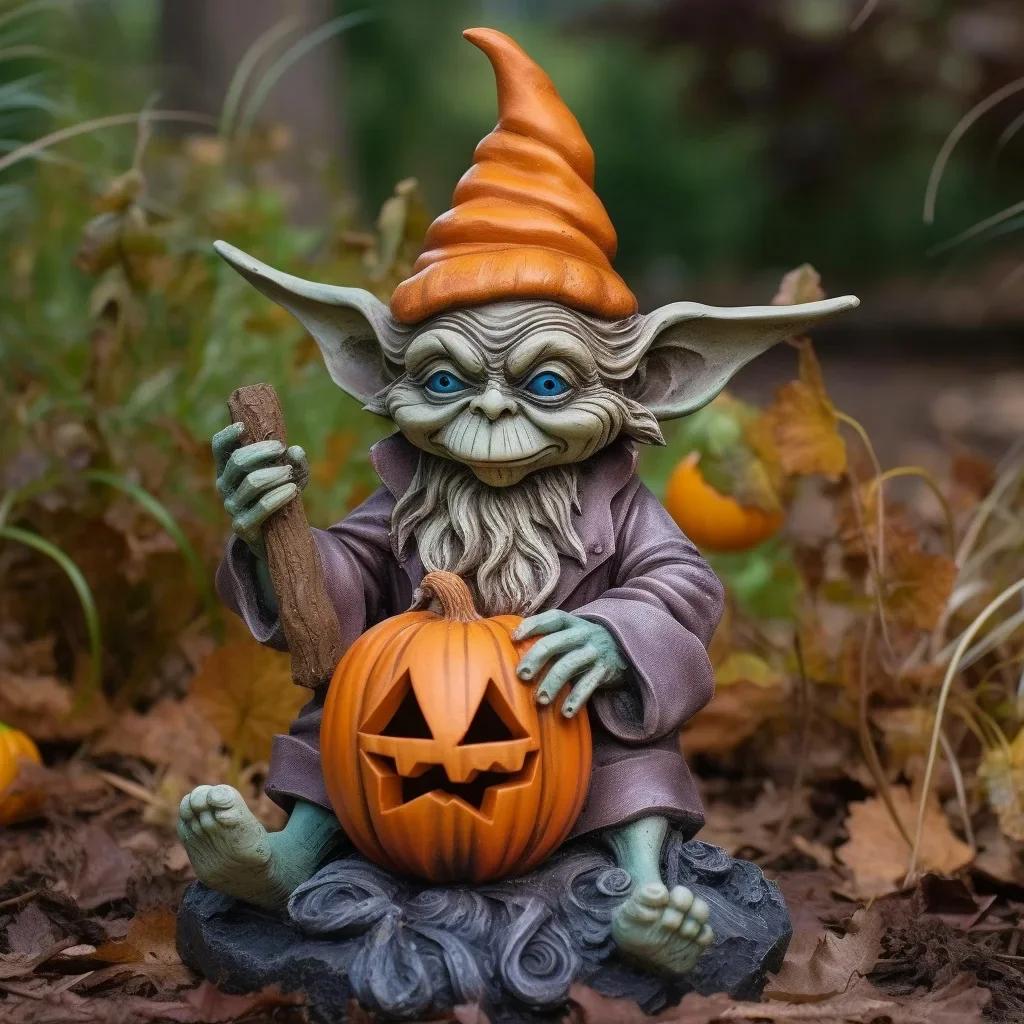 Halloween Pumpkin Garden Decoration Vampire Ornament Cute Ghost Landscape Resin Cartoon Crafts Outdoor Garden Decoration