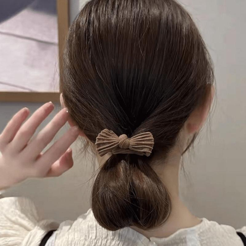 10 Stück Kaffeefarbene Schleife Haargummis, Lässige Minimalistische Tägliche Haaraccessoires Für Frauen, Herbst, Reisen, Haarwerkzeuge, Accessoires Frauen, Haarschmuck