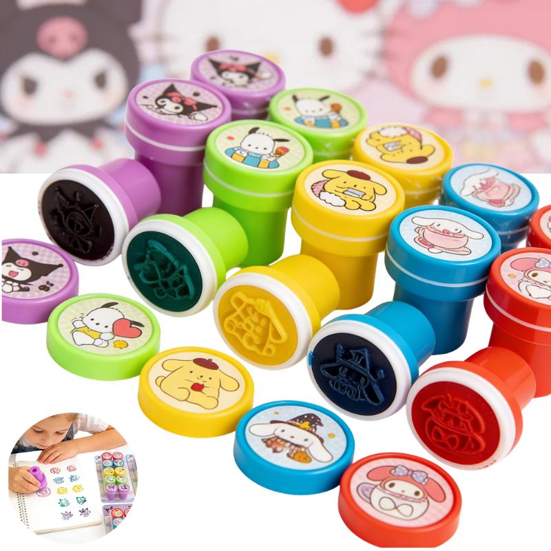 Sanrio Stamp Seal | Diy Scrapbook Toys | Cute Cartoon  Coolomi Melody Suitable Gifts For Childrens Reward Seal