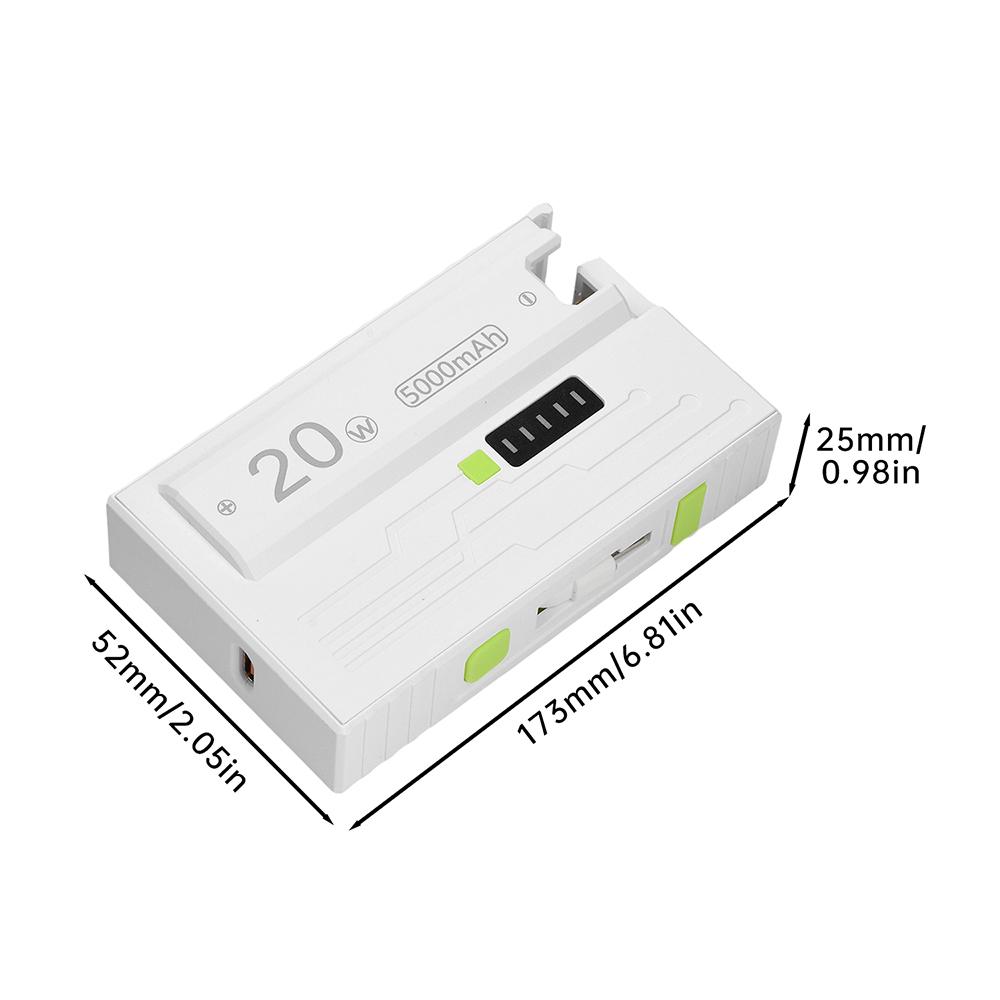 1 Stück 21700 Akkufach 20W Schnellladung Mobile Power Case Dual-Modus Unterstützung kleiner Strom kommt mit Auswerferstecker