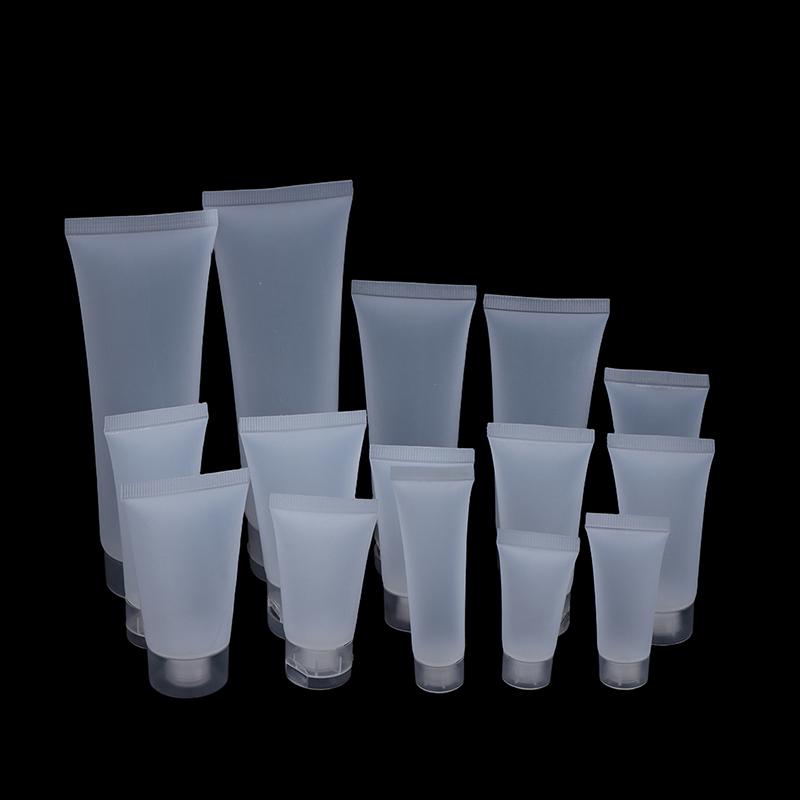10Pcs Squeeze Lotion Container Refillable Bottle Travel Pack Empty Matte Clear Tube Cosmetic Cream Lotion Shampoo Bath Dispenser