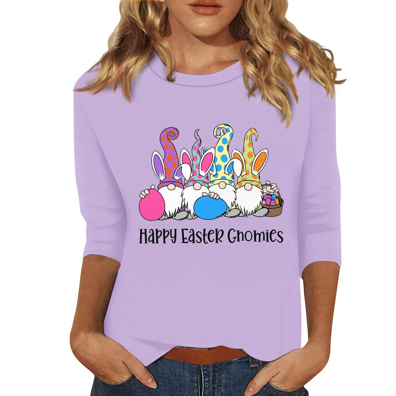 

Женская мода повседневная три четверти рукава с принтом пайеток круглый вырез топ L бежевый