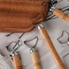 5 Pcs/set Replaceable Pottery Tool Diy Craft Scraping Tool Pottery Handle Making Tool Texture Sculpture Clay Modeling Tool