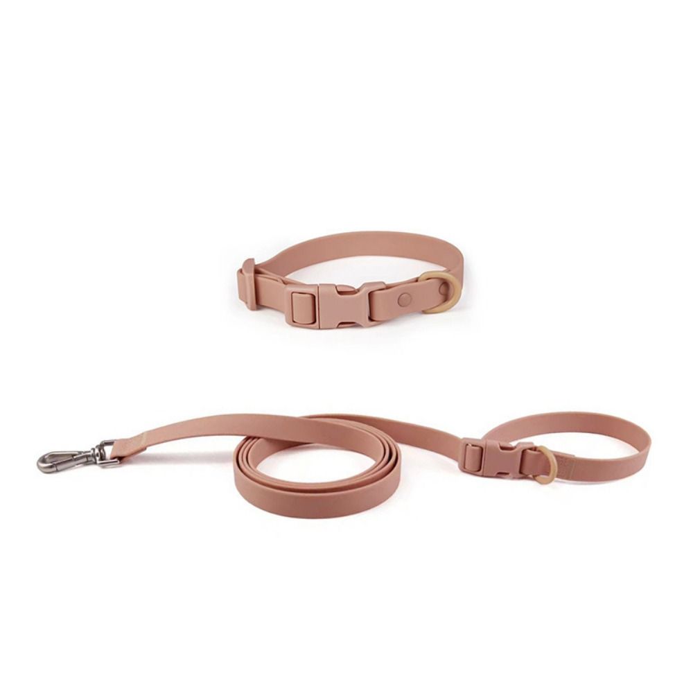 Adjustable PVC Pet Collars Combo Waterproof Soft Dog Leashes  Small/ Medium/ Large Dogs