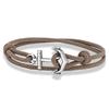 Nautical Men Anchor Bracelet Handmade Adjustable Surfering Rope Braslet Unfading 3mm Thin String Braclet Homme