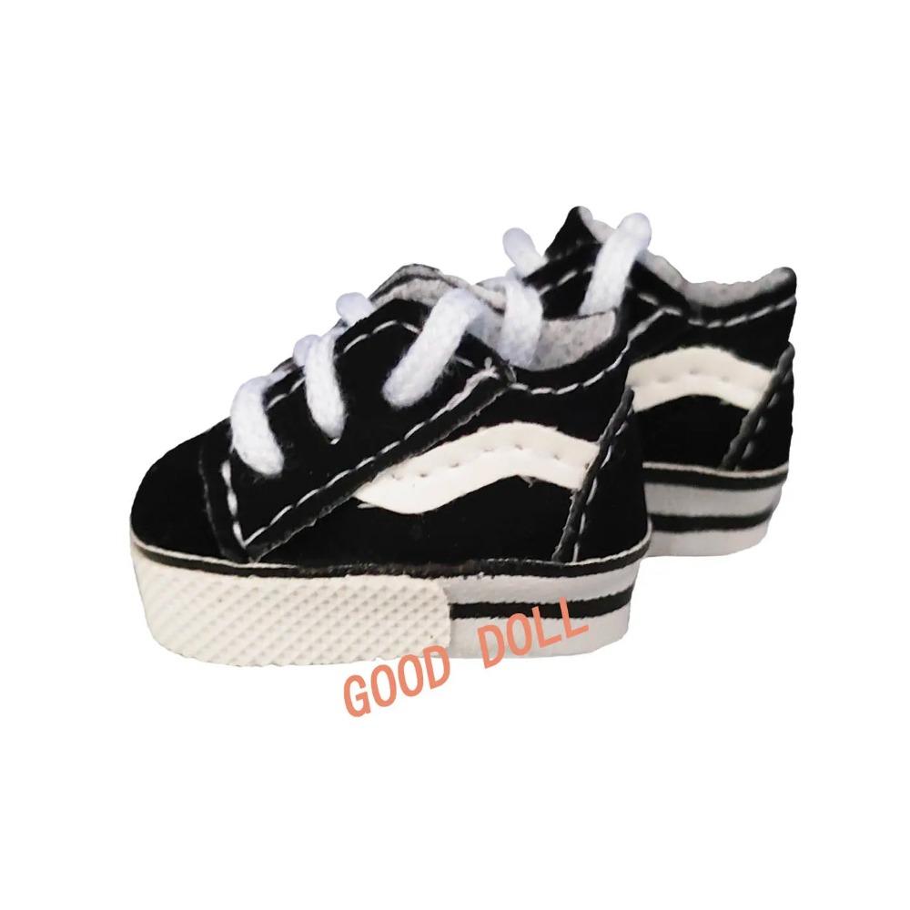 Labubu  Shoes (4*1.8cm) Doll Sneakers ,for 17cm Macaron Plush and 15cm EXO Cotton Doll and 1/6 BJD Doll Clothes Shoe Accessoires