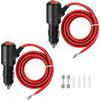 12V Cigarette Lighter Male Plug Replacement with On Off Switch and Leads 1.8FT 14AWG Cigarette Lighter Adapter Extension Cable For Truck Motorcycle