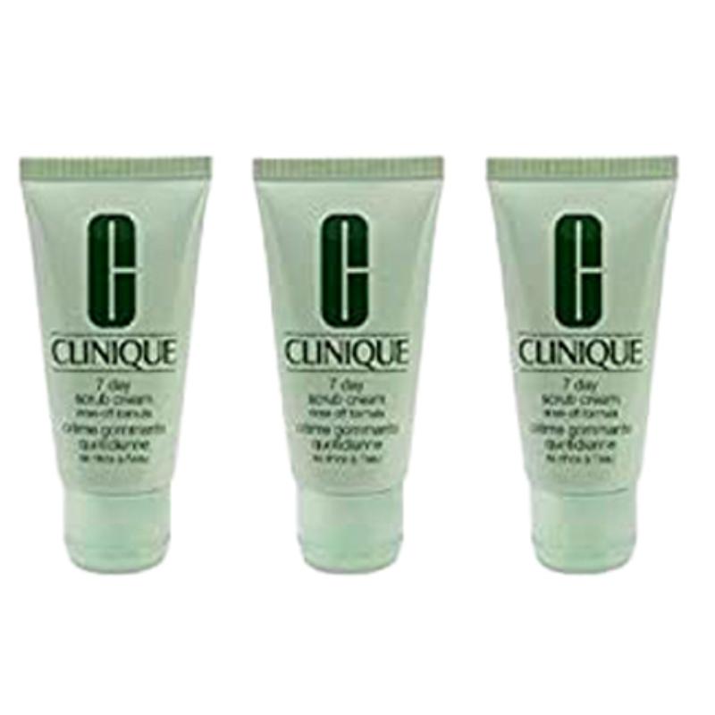 Clinique EXFOLIATING SCRUB VALUE SET - 7 Day Scrub Cream Rinse-Off Formula (30ml x 5) 30ml*3