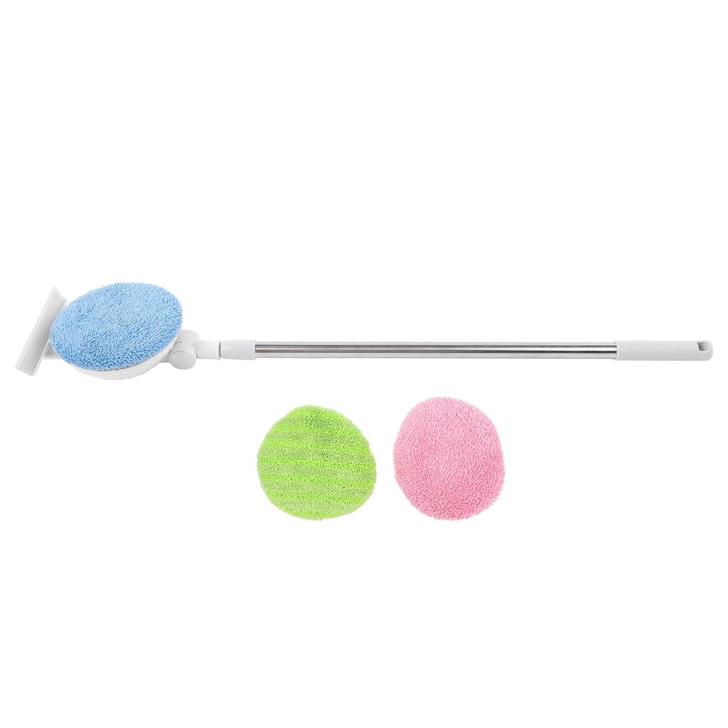 Cordless Telescopic Window Wiping Mop 90 Degrees  Rotation USB Electric Glass Cleaner Floor Cleaning