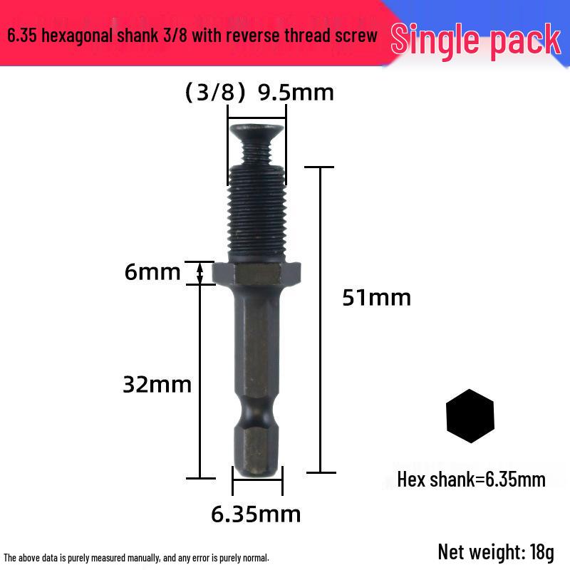 Pneumatic Electric Drill Head Conversion Chuck: Square, Round, Hexagonal Handle Adapter for Electric Wrench.