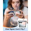 Oatsbasf Metal Phone Case for Samsung Galaxy Z Flip 7 with Stand 360°Rotation Magnetic Bumper Thin Shockproof Protective Cover