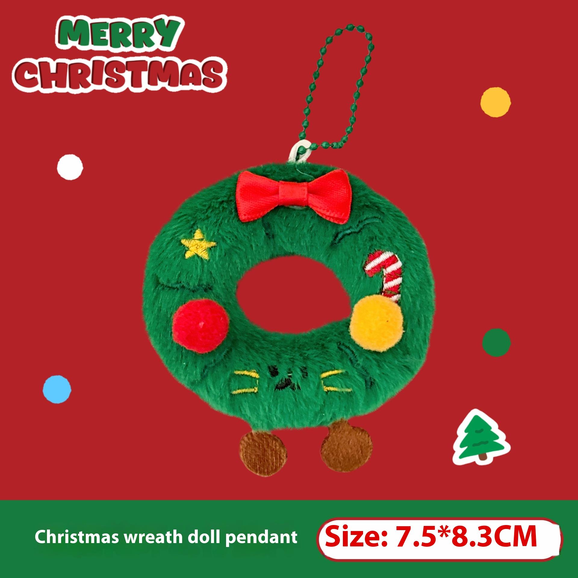 

Мультяшный Рождественский Плюшевый Кулон-Брелок Пушистый Милый Креативный Мягкий Плюшевый Кулон для Рюкзака Декоративные Аксессуары as the picture