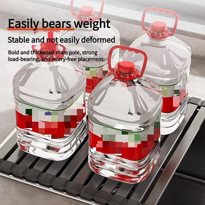 Foldable Heavy Duty Roll-Up Dish Drainer - Space Saving Adjustable Height Heat Resistant and Detachable Sink Storage Rack Withr