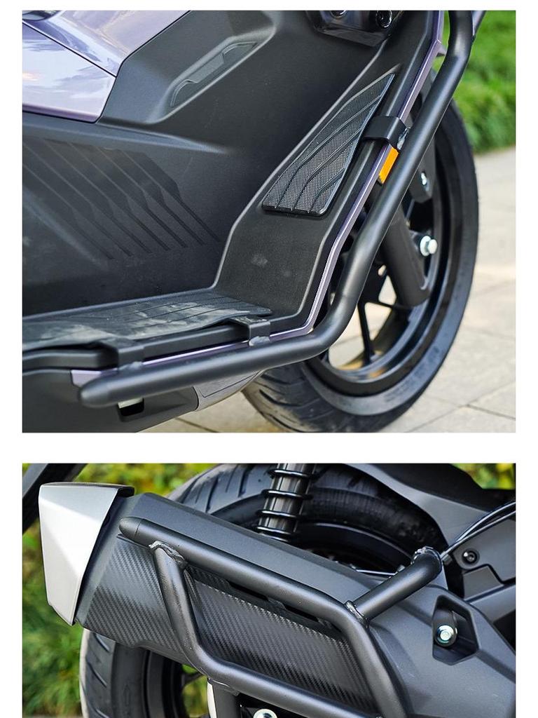 Stepless SR150R Bumper Bars with Exhaust Protection & Comfort Backrest Modification