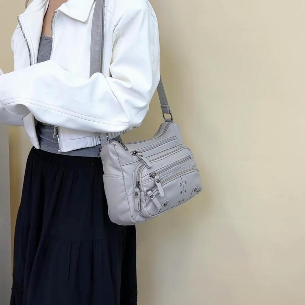 Borsa a Tracolla da Donna Borsa a Spalla Multistrato Vintage