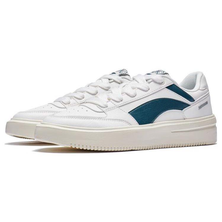 Li Ning Sports Life Collection Starlight Slip Resistant Abrasion Resistant Low top Skateboard Shoes Men's White Green AGCT139-2