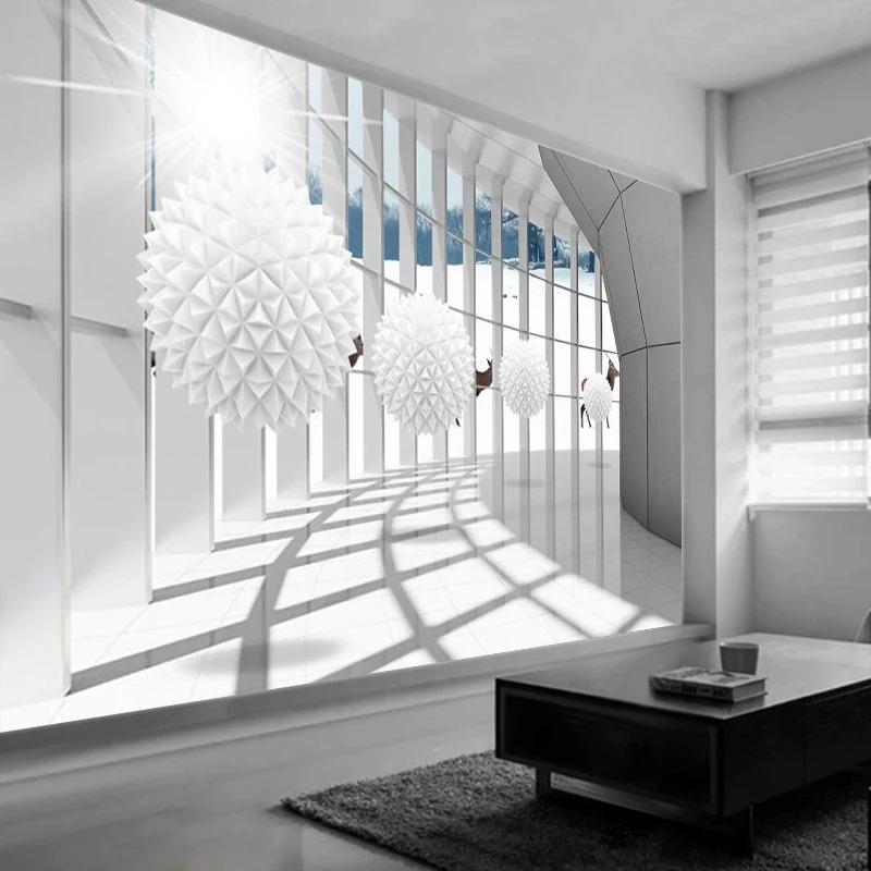 Tapet foto abstract geometric spațiu 3D stereo perete mural living dormitor tapet acasă decor