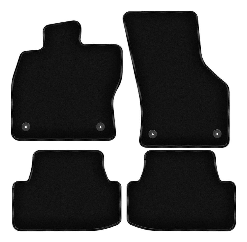 BASIC Black Velour Floor Mats For: Volkswagen Golf VII Alltrack, Hatchback, Station Wagon, Variant (2012-)