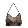 Leopard print bag women's large-capacity new versatile shoulder commuter tote bag multi-functional backpack