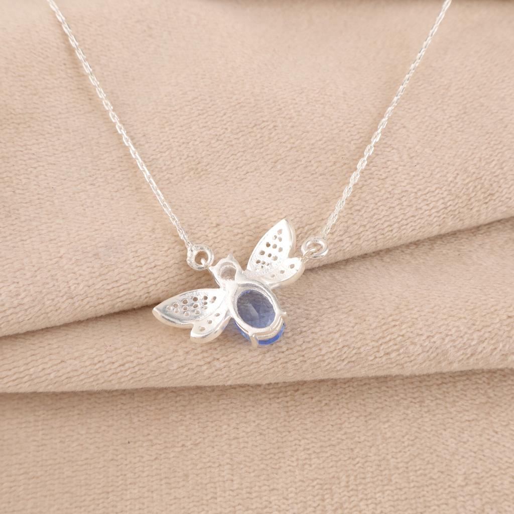Tanzanite Gemstone 925 Sterling Silver Jewelry Zircon Pendant For Women Gift CZP-12-4