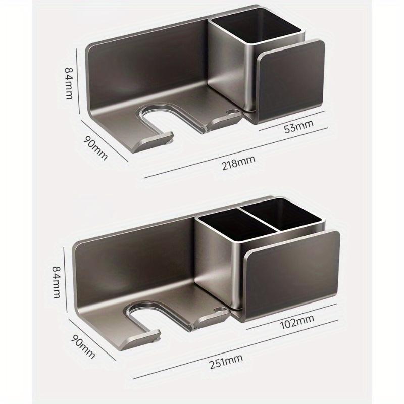 Držák fénu s úložným boxem Podpora fénu Organizér na fén Multifunkční stojan na holicí strojek a fén Stojan na žehličku na vlasy