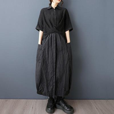 Nero taglia forte Vita alta vintage primavera estate autunno casual ampio lungo per donna gonne gonna da donna