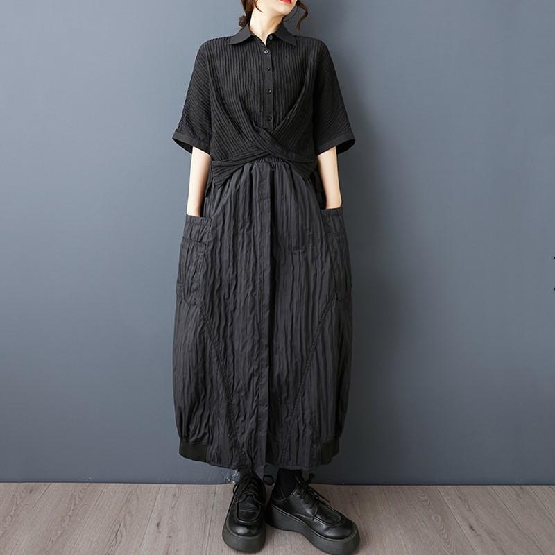 

Черный большой размер С высокой талией винтажный весна Лето осень повседневный свободный длинный для женщины юбки женская юбка