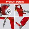 Premium-Air-Hopper Spray Paint Gun With 1.5 Gallon Hopper For Drywall, Ceiling Stucco-Red Color, Includes 3 Nozzles(4Mm/6Mm/8Mm)