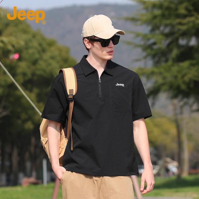 Jeep Men s Summer Outdoor Half-Zip Polo Shirt XL