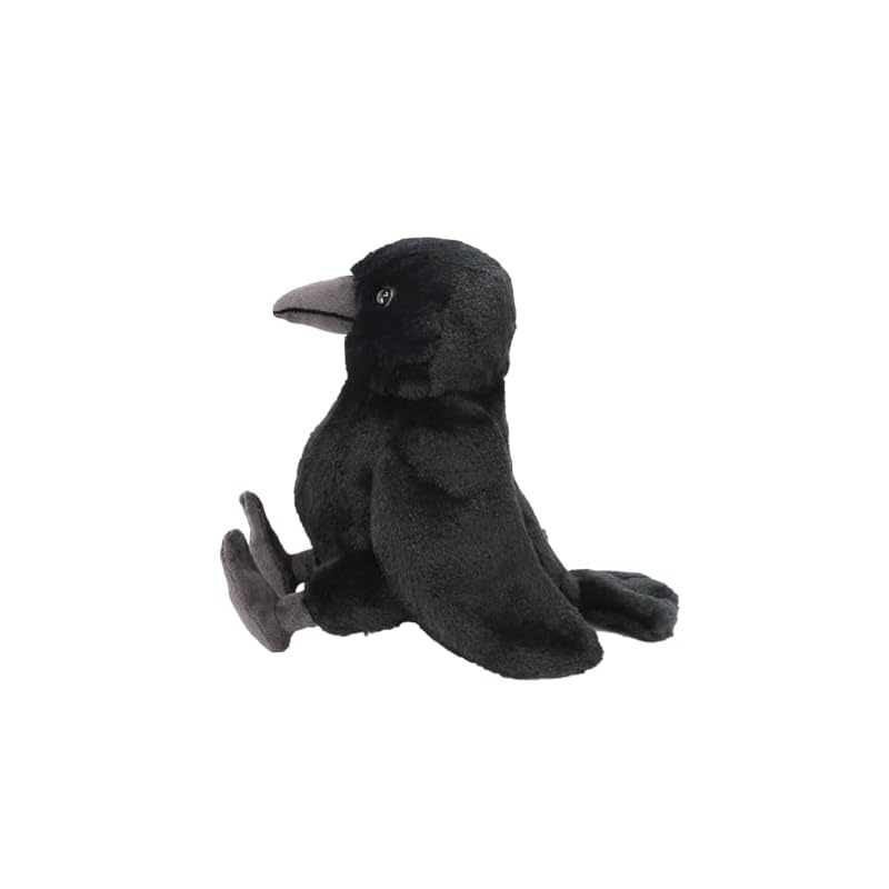 SunLemon Fluffies Medium Crow 15 x 24 x 20.5cm Plush Animal Cute Bird P-1473