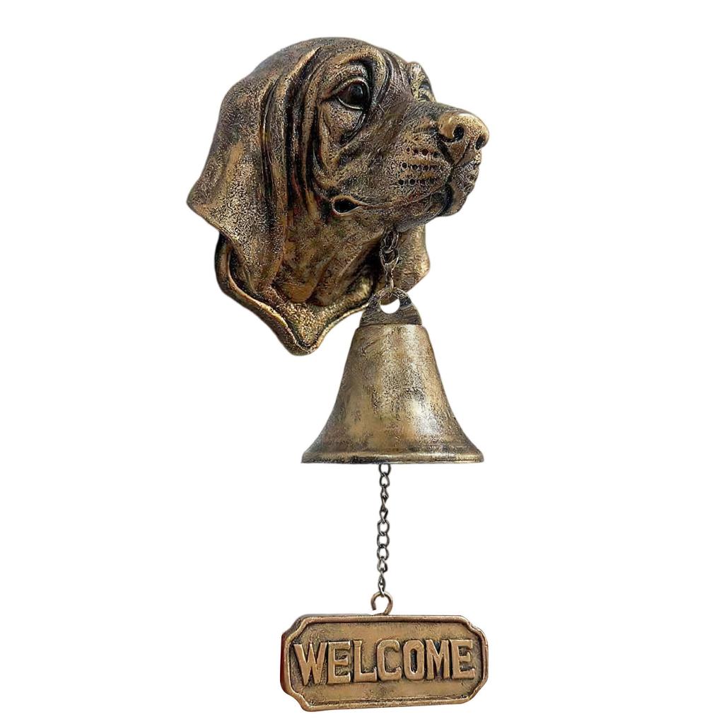 Animal Welcome Bell with Welcome Sign Dog Welcome Doorbell Wall Mounted Dog Door Bell for Farmhouse Home Front Door Entrance