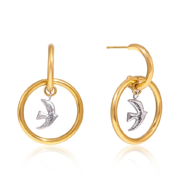 

Bird Earrings Fashion Accessories Delicate Craftsmanship Unique Ear Jewelry Stainless Steel Texture for Daily Outfits 1