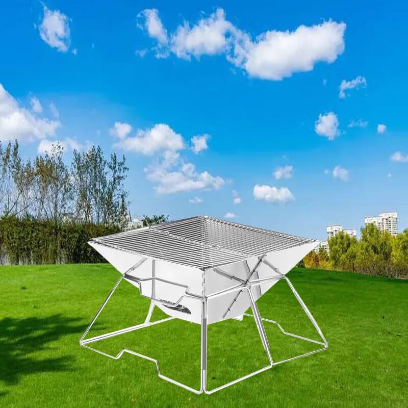 Outdoor Foldable Stainless Steel Charcoal Grill