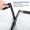 Customize 0.35mm Thickness Transparent Tarpaulin With Zipper Door Outdoor Pergola Waterproof Canopy Garden Plants Rain Shelter