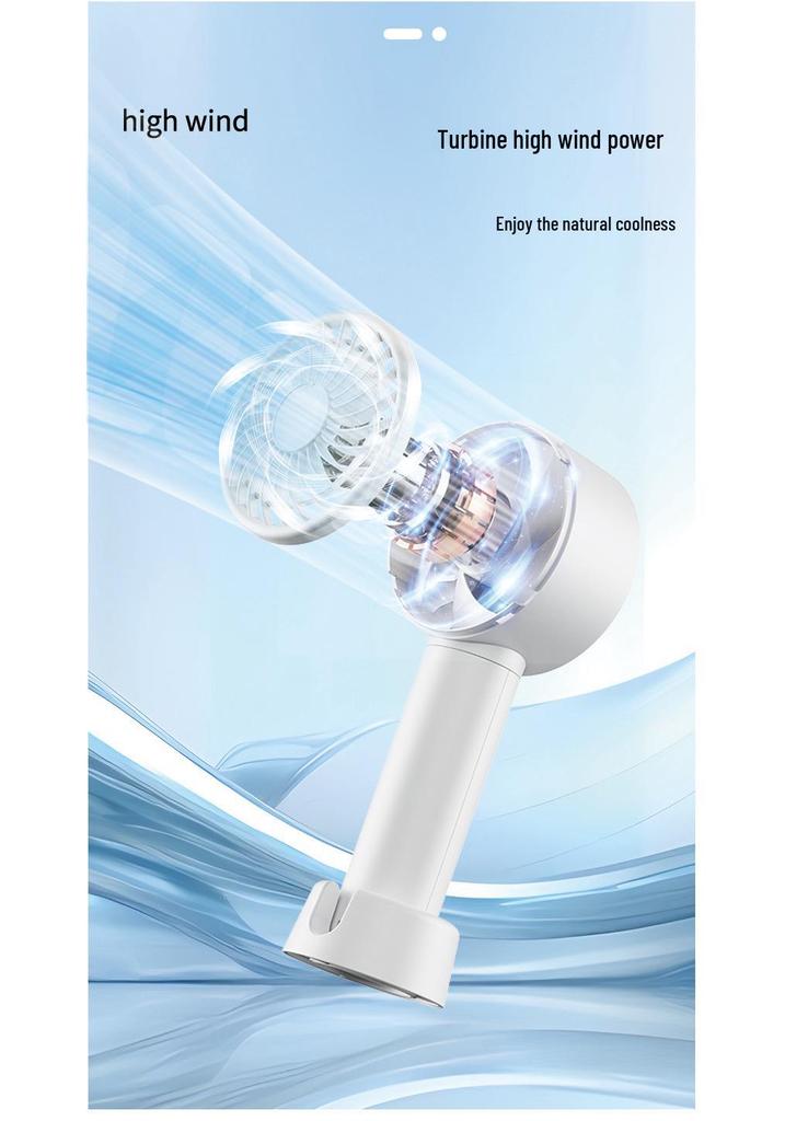 Hot Ice F602 Rotating Head USB Handheld Fan with 100 Speeds & Smart Digital Display