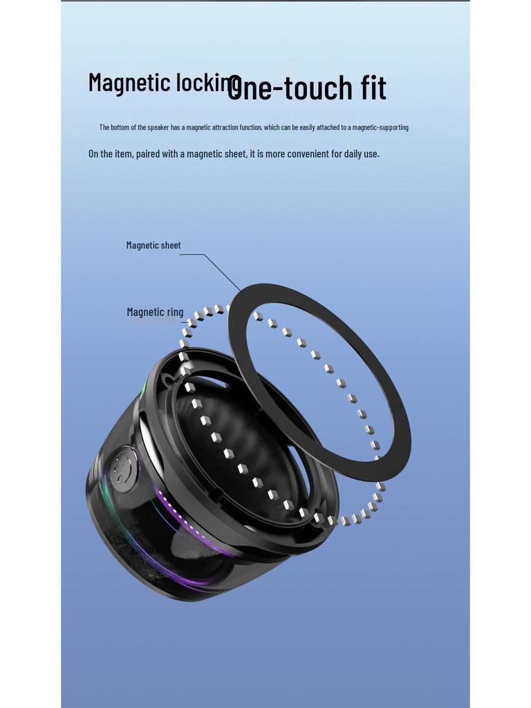 G200 Ultra Mini Portable Bluetooth Speaker - Magnetic, Outdoor, Wireless, with Super Bass Subwoofer.