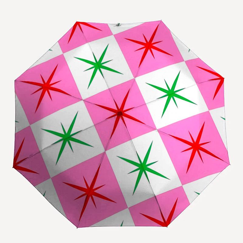 1pc Star PatternAutomatic Open/close Folding Umbrella, Compact Portable Travel Umbrella, Perfect Birthday/Holiday, Cute Umbrella y008