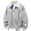 Plus Size Men Loose Printed Casual Fashion Street Jacket Outerwear