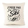 Cushion Cover I Can't I Have Skiing I Can't Minimalist | Fairtrade Cotton Canvas 305 G/m² Invisible Zip Size 40×40 Cm | Decor