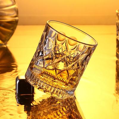 Glass Cup Whiskey Relief Cups Drinkware Kitchen Glasses for Cocktail Iced Coffee Beer Water Household Wine Glass