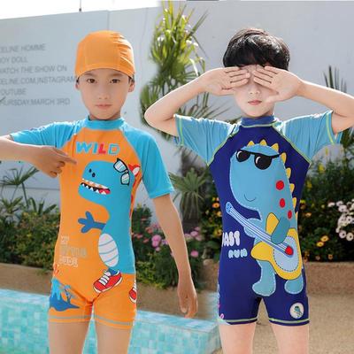 Maillot de bain une pièce à manches courtes pour garçons: Moyen & Grand, Séchage Rapide, Protection UV