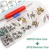 Car AC Service Kit 40pcs/102pcs Valve Cores + 270 O-Rings + Tools R12/R134a Compatible Nitrile Rubber Seals for Repair, Maintenance
