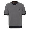 Mens Kanache Striped Crew Neck Short-Sleeved Sweatshirt