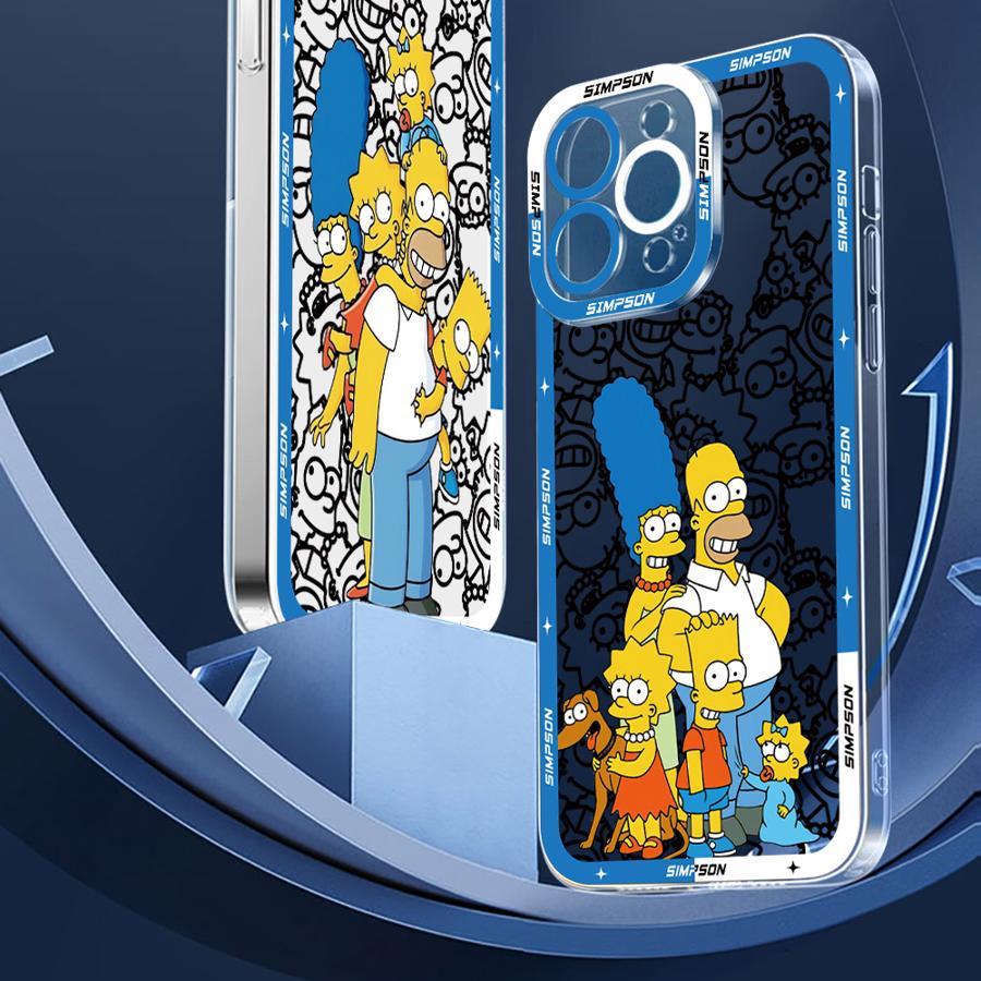 Cool The Simpson Case for iPhone 7 8 SE 13 12 11 17 Pro Max 16e XR XS 15 14 16 Plus 17 Air Clear Soft